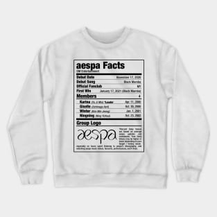 aespa Kpop Nutritional Facts Crewneck Sweatshirt